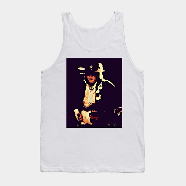 Caught In The Crossfire - SRV - Graphic 4 Tank Top by davidbstudios